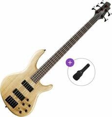 5 žičana bas gitara Cort Action DLX V AS Basic SET Open Pore Natural 5 žičana bas gitara