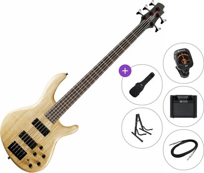5 strunska bas kitara Cort Action DLX V AS Premium SET Open Pore Natural 5 strunska bas kitara - 1