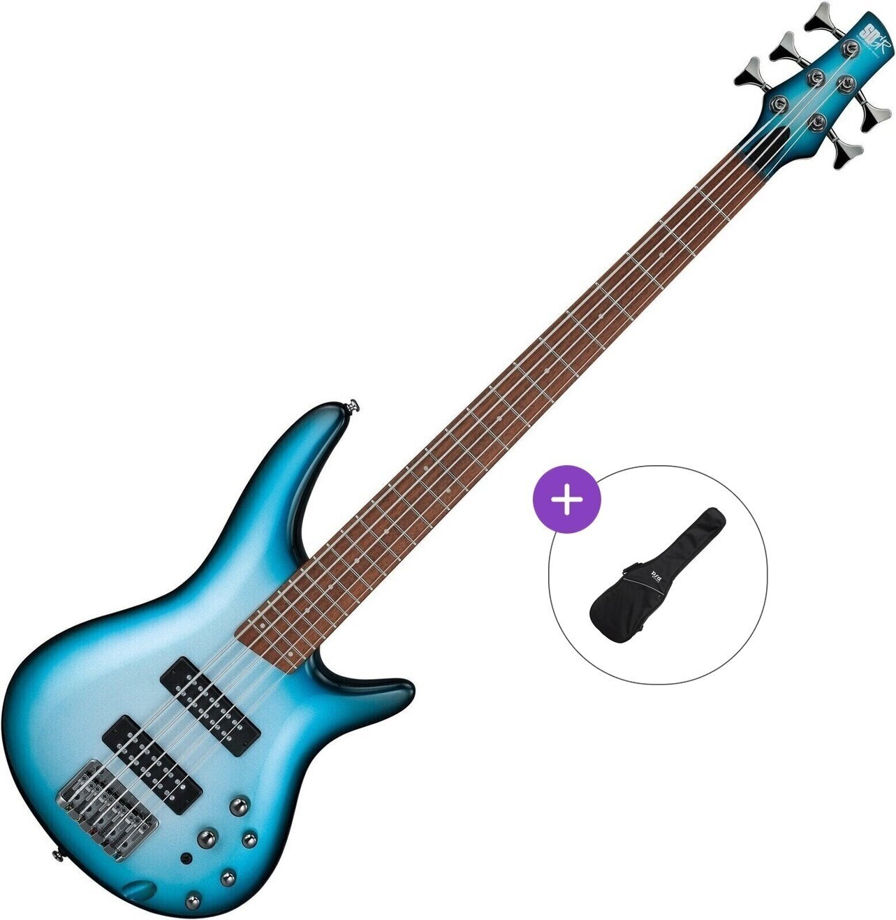 5 žičana bas gitara Ibanez SR305E-DOT Basic SET Deep Ocean Metallic 5 žičana bas gitara
