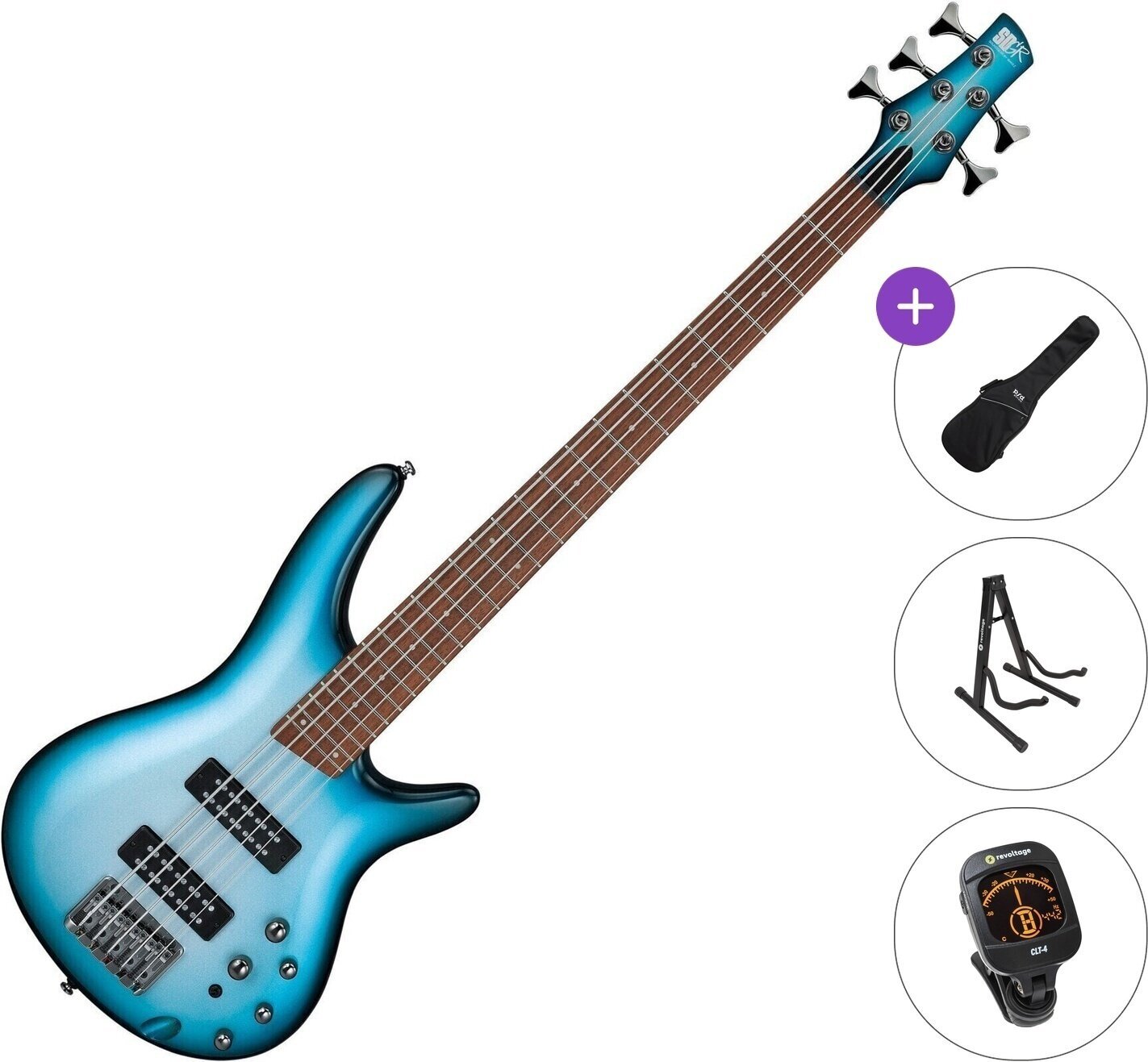 5 žičana bas gitara Ibanez SR305E-DOT Standard SET Deep Ocean Metallic 5 žičana bas gitara