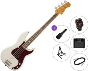 E-Bass Fender Squier Classic Vibe '60s Precision Bass IL Premium SET Olympic White E-Bass