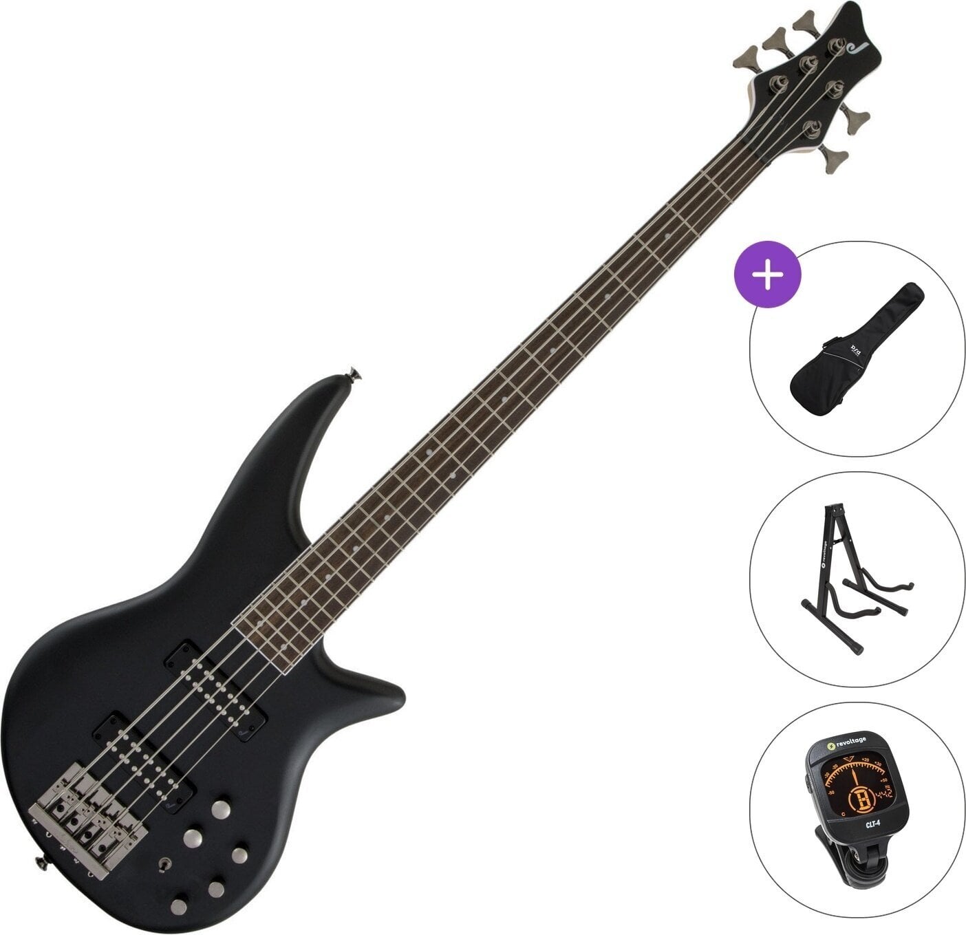 5-strenget basguitar Jackson JS Series Spectra Bass JS3V IL Standard SET Satin Black 5-strenget basguitar