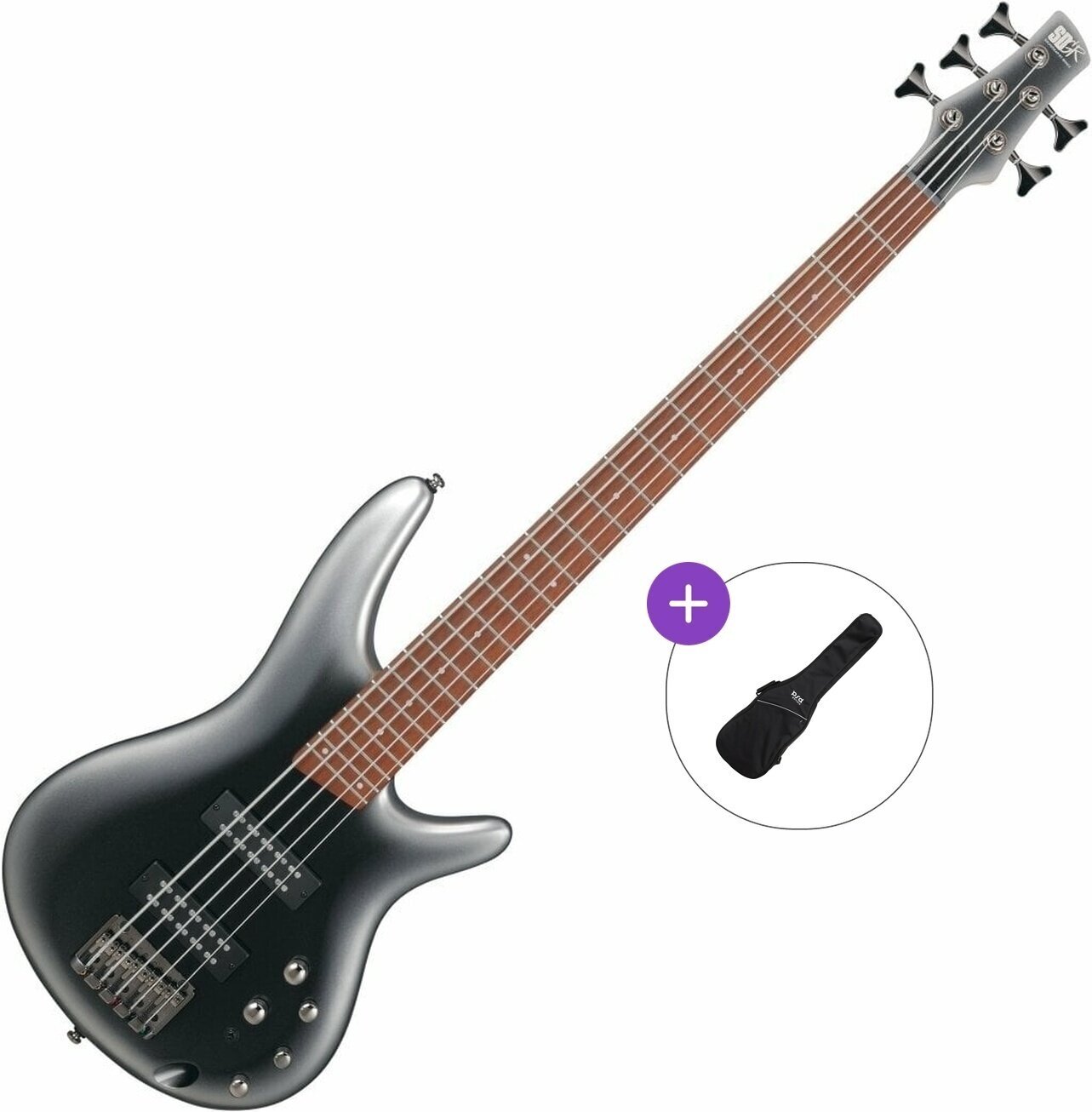 5 žičana bas gitara Ibanez SR305E-MGB Basic SET Midnight Gray Burst 5 žičana bas gitara