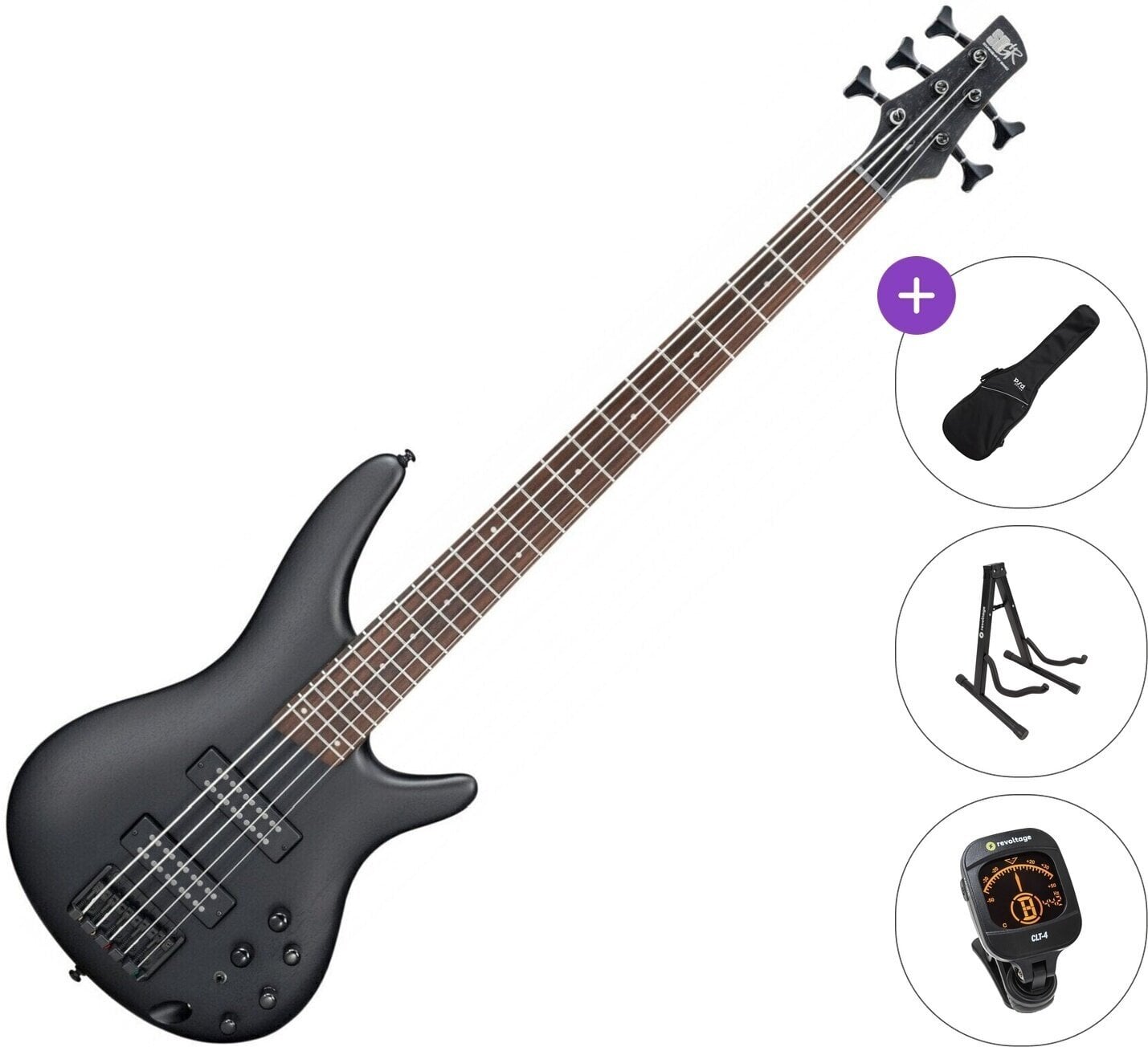 5 žičana bas gitara Ibanez SR305EB-WK Standard SET Weathered Black 5 žičana bas gitara