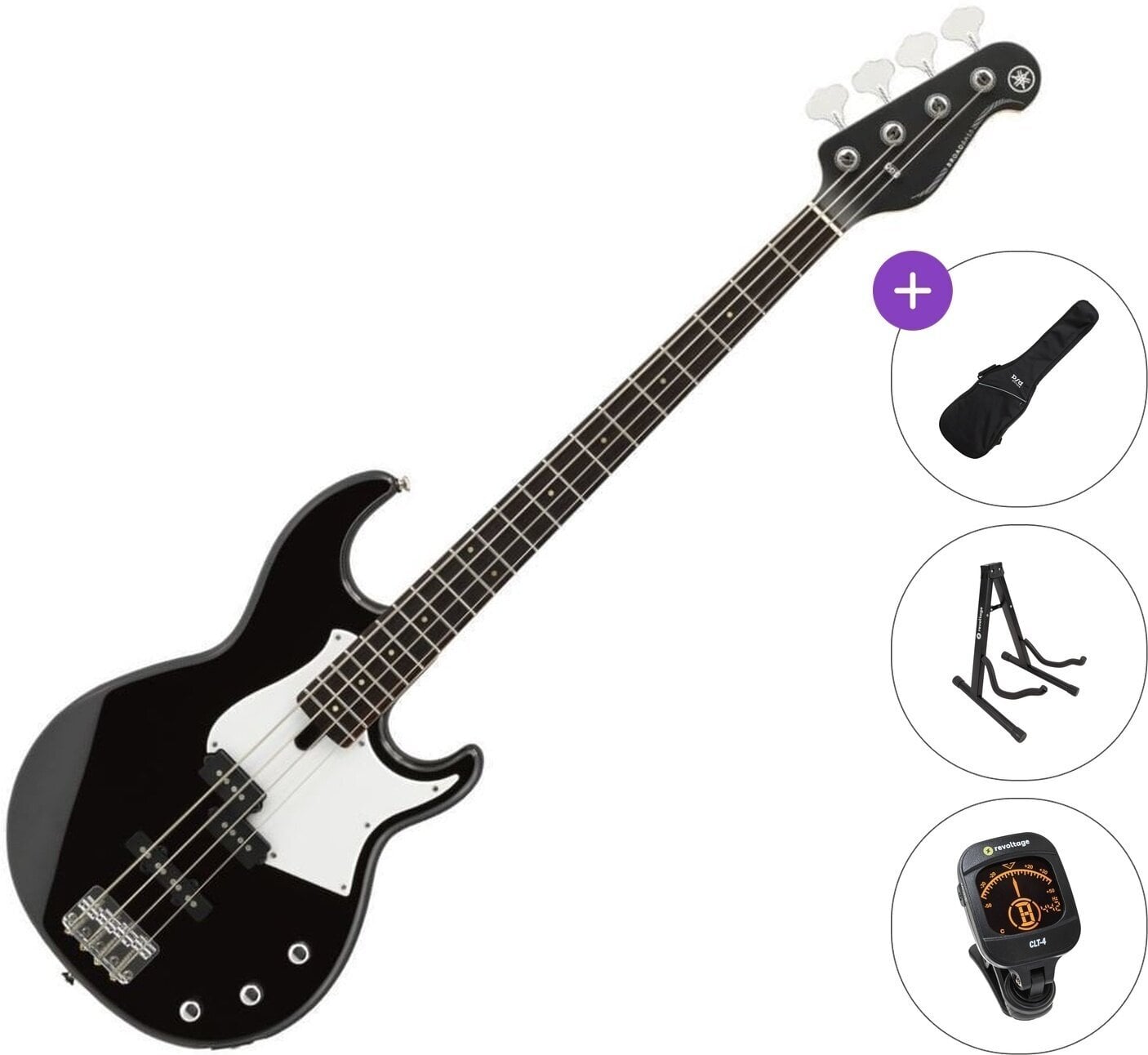 Električna bas kitara Yamaha BB234 RW Standard SET Black Električna bas kitara