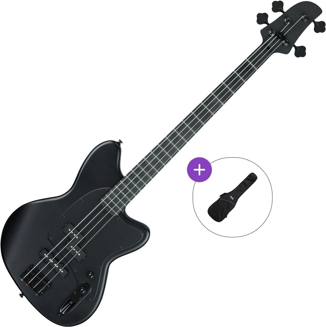Elektrische basgitaar Ibanez TMB420B-BKF Basic SET Black Flat Elektrische basgitaar