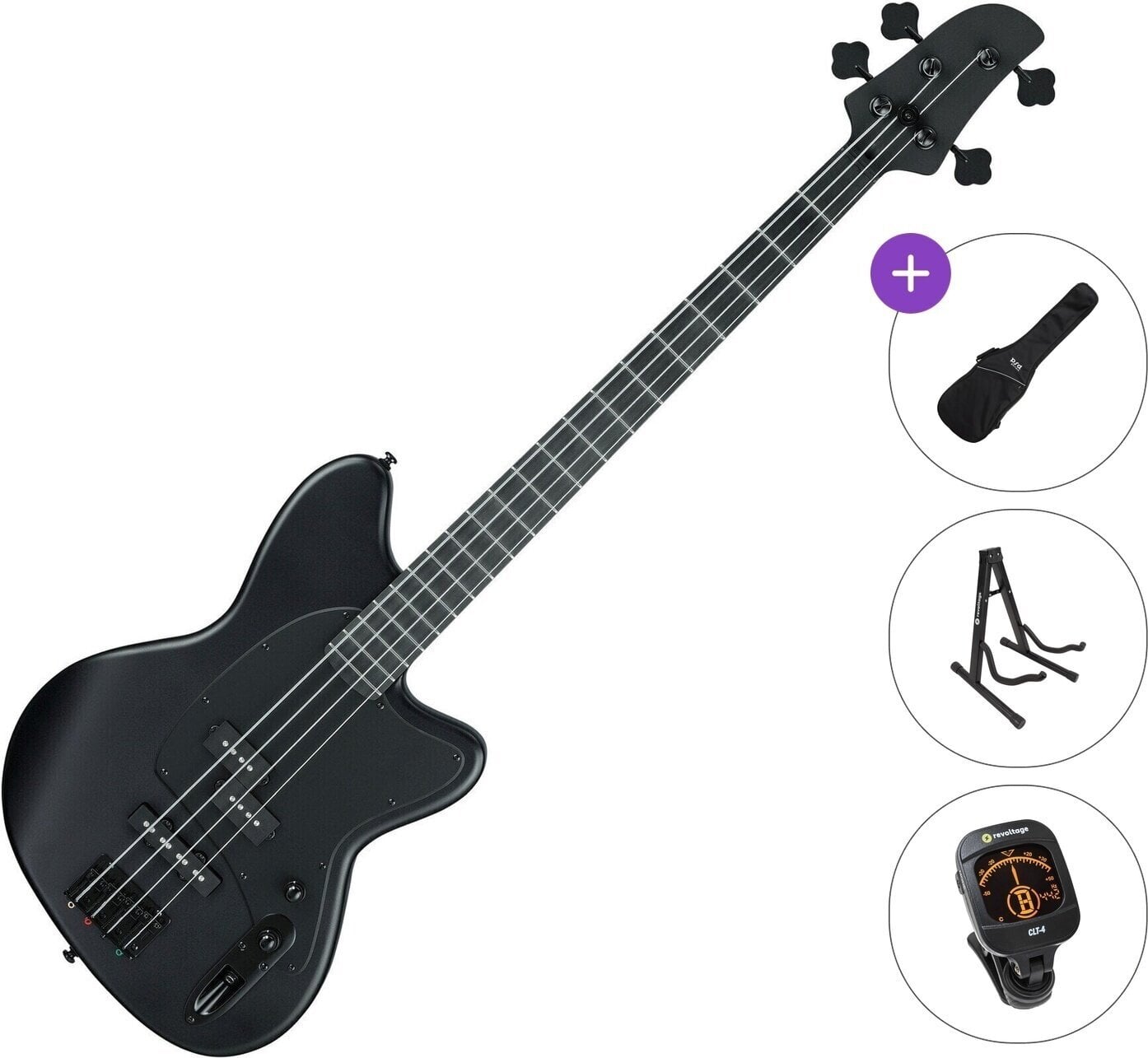 Elektrische basgitaar Ibanez TMB420B-BKF Standard SET Black Flat Elektrische basgitaar