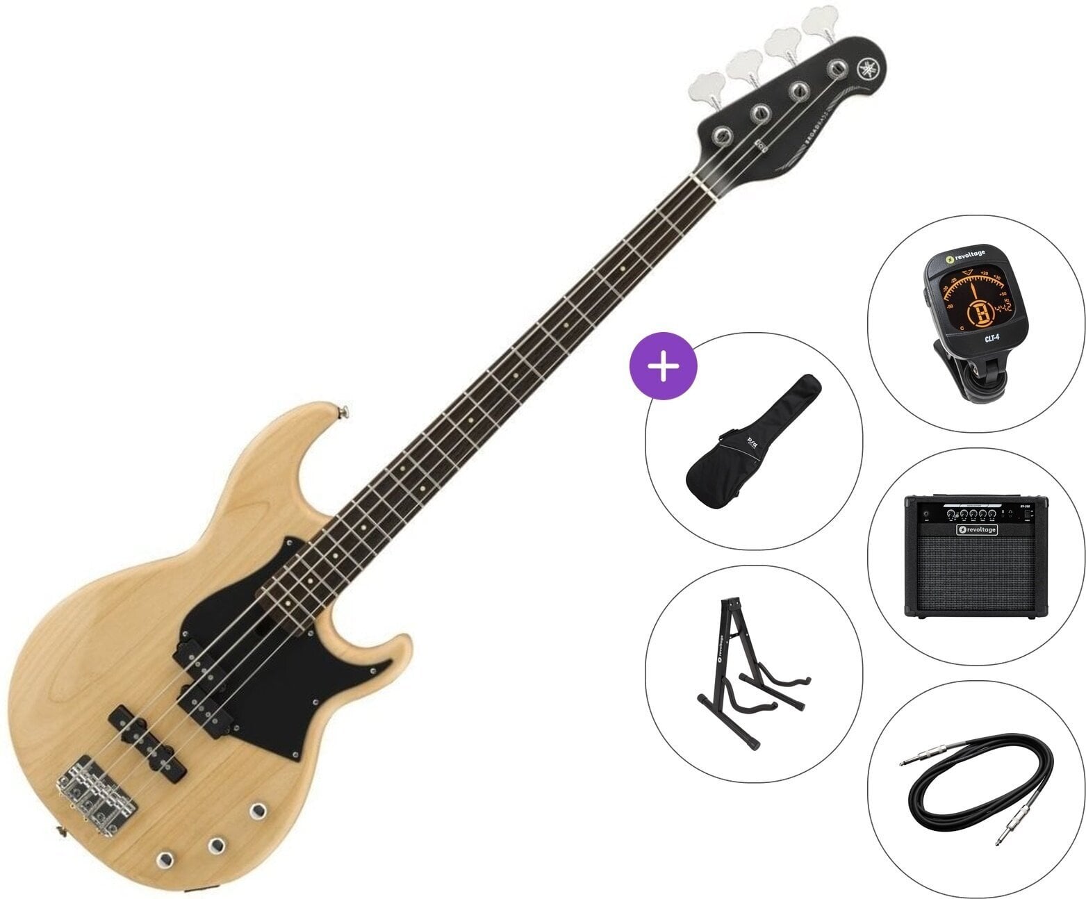 Električna bas kitara Yamaha BB234 RW Premium SET Yellow Natural Satin Električna bas kitara