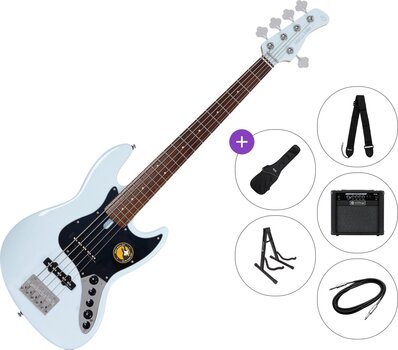 5-snarige basgitaar Sire Marcus Miller V3-5 Premium SET Sonic Blue 5-snarige basgitaar - 1