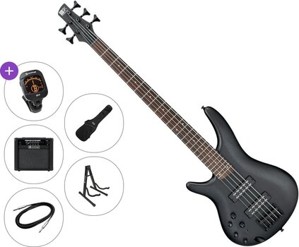 Bas cu 5 corzi Ibanez SR305EBL-WK Premium SET Weathered Black Bas cu 5 corzi - 1