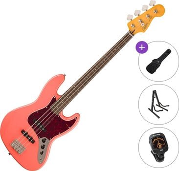 4-strängad basgitarr Fender Squier Classic Vibe '60s Jazz Bass LRL Standard SET Tahitian Coral 4-strängad basgitarr - 1