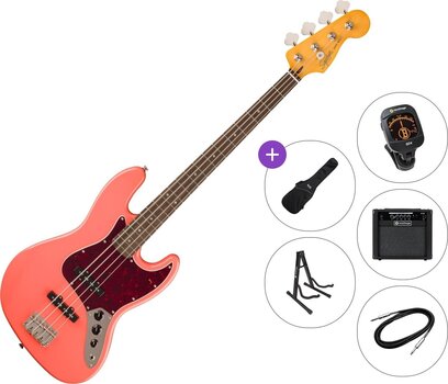 4-strängad basgitarr Fender Squier Classic Vibe '60s Jazz Bass LRL Premium SET Tahitian Coral 4-strängad basgitarr - 1