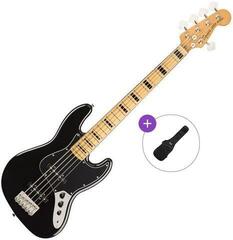 5-snarige basgitaar Fender Squier Classic Vibe '70s Jazz Bass V MN Basic SET Black 5-snarige basgitaar