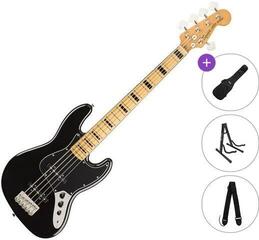 5-snarige basgitaar Fender Squier Classic Vibe '70s Jazz Bass V MN Standard SET Black 5-snarige basgitaar