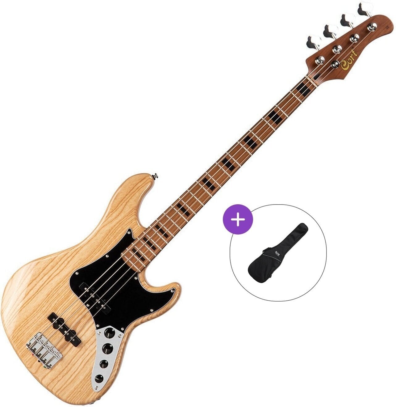 Električna bas gitara Cort GB64JJ Basic SET Natural Električna bas gitara