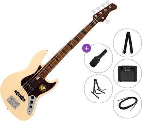 5 strunska bas kitara Sire Marcus Miller V5 Alder-5 Premium SET Vintage White 5 strunska bas kitara