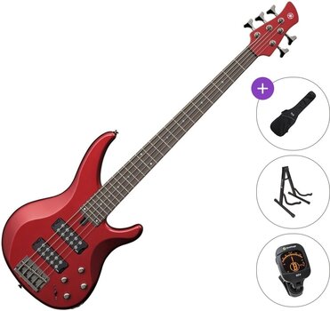 5-snarige basgitaar Yamaha TRBX 305 Standard SET Candy Apple Red 5-snarige basgitaar - 1