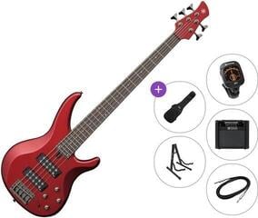 5-snarige basgitaar Yamaha TRBX 305 Premium SET Candy Apple Red 5-snarige basgitaar