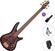 5 žičana bas gitara Ibanez SR305EDX-WZM Standard SET Wine Red Frozen Matte 5 žičana bas gitara