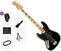 Basse électrique Fender Squier Classic Vibe 70s Jazz Bass MN LH Premium SET Black Basse électrique