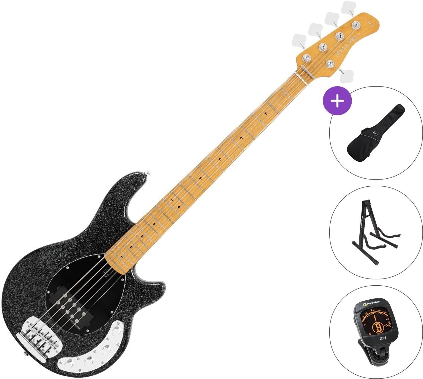 5 strunska bas kitara Sire Marcus Miller Z3-5 Standard SET Black Sparkle 5 strunska bas kitara