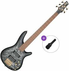 5-strunná baskytara Ibanez SR305EDX-BZM Basic SET Black Ice Frozen Matte 5-strunná baskytara