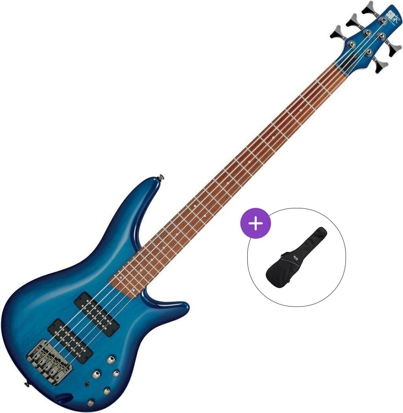 5 strunska bas kitara Ibanez SR375E-SPB Basic SET Sapphire Blue 5 strunska bas kitara