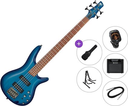 5-strenget basguitar Ibanez SR375E-SPB Premium SET Sapphire Blue 5-strenget basguitar - 1