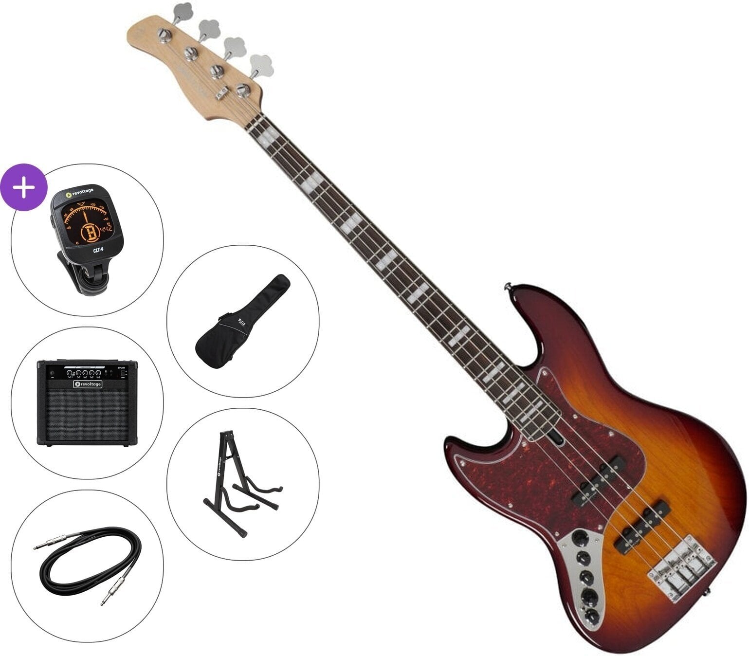 4-strenget basguitar Sire Marcus Miller V7 Alder-4 LH 2nd Gen Premium SET Tobacco Sunburst 4-strenget basguitar