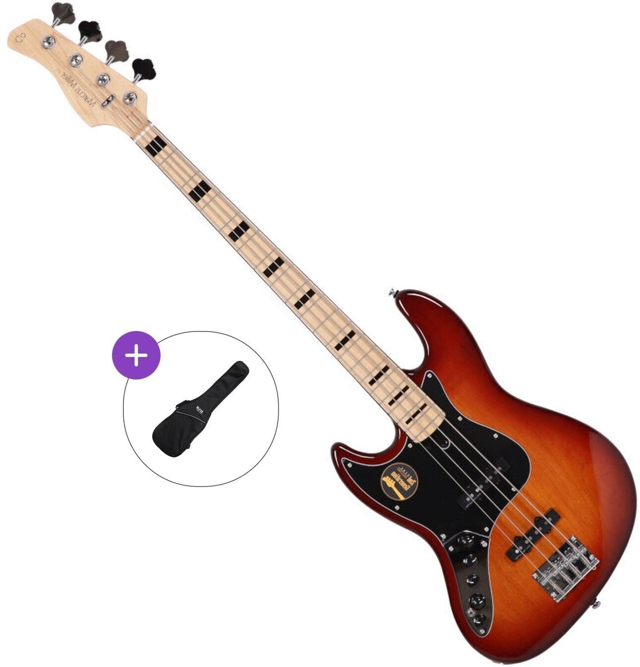 Elektrická baskytara Sire Marcus Miller V7 Vintage Alder 4 2nd Gen LH 2020 Basic SET Tobacco Sunburst Elektrická baskytara