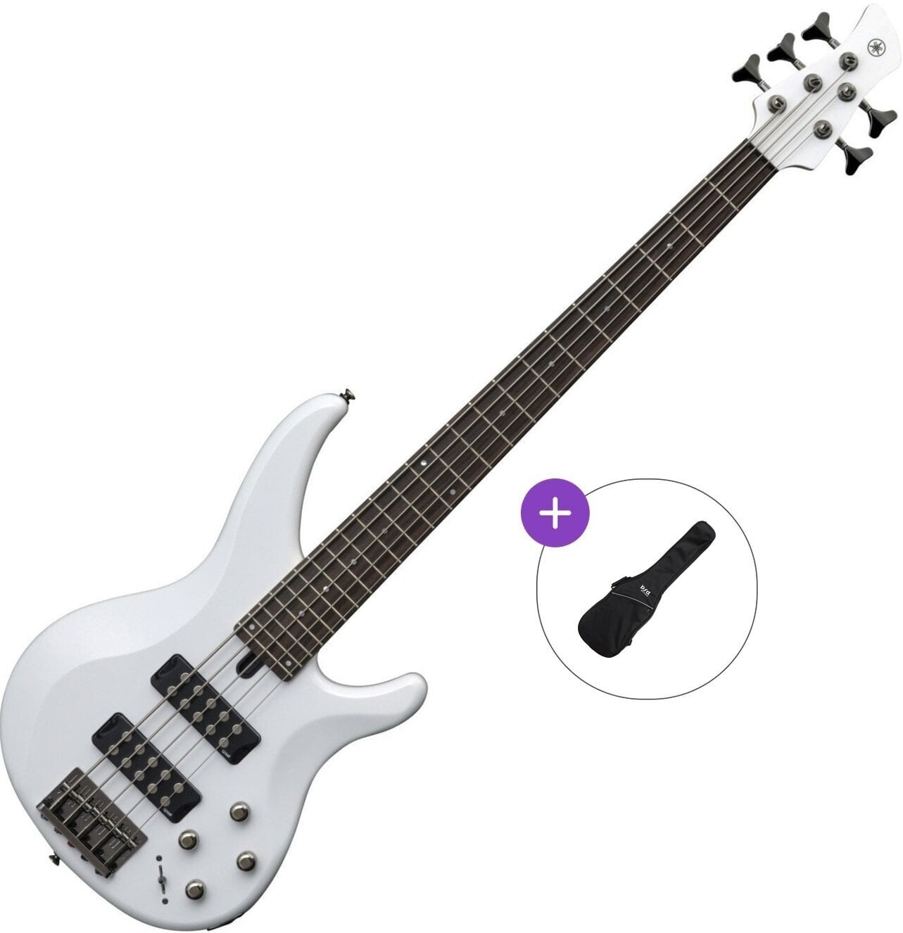 5-snarige basgitaar Yamaha TRBX 305 Basic SET White 5-snarige basgitaar