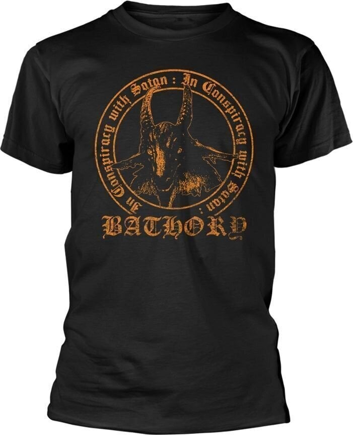 T-Shirt Bathory In Conspiracy With Satan Black 2XL T-Shirt