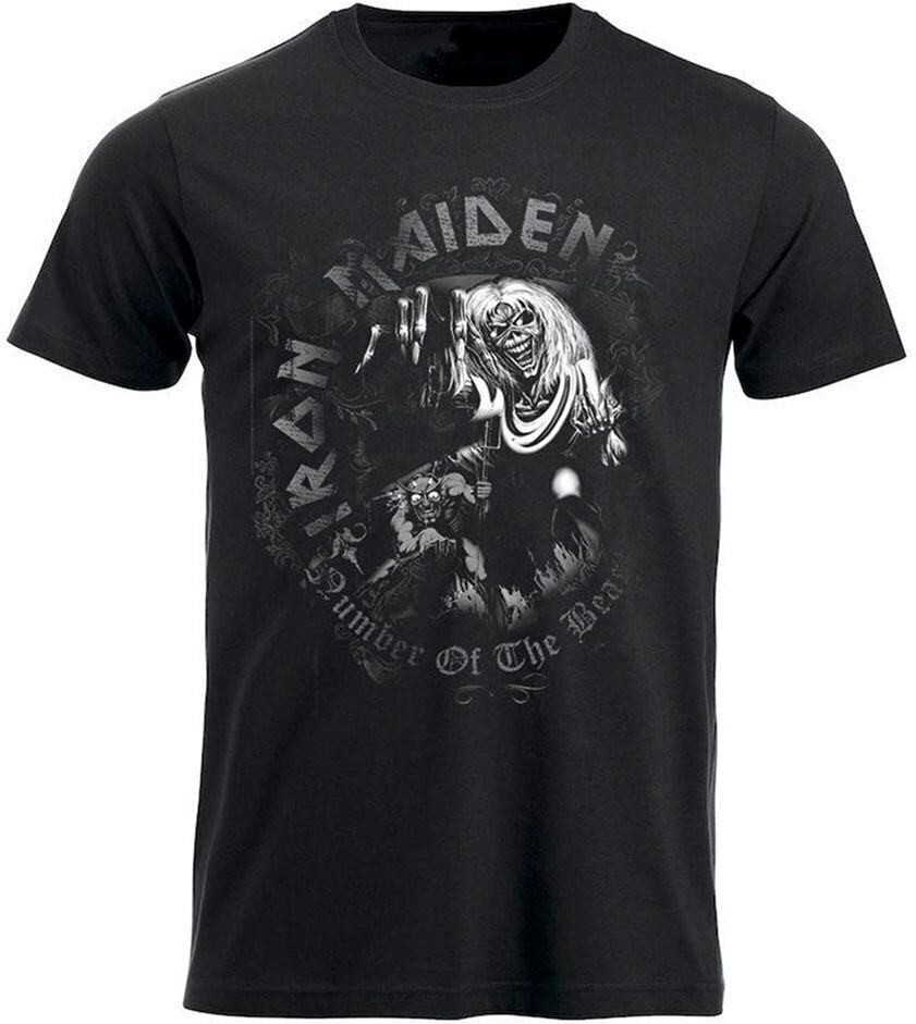 T-Shirt Iron Maiden Number Of The Beast Watermark Black L T-Shirt