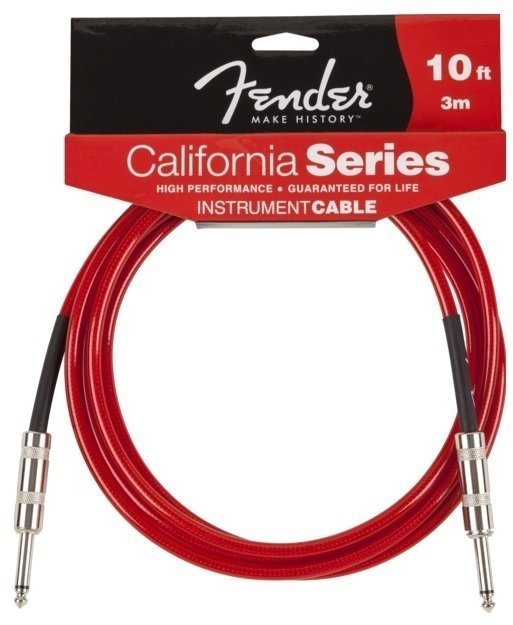 Instrument Cable Fender California Instrument Cable 3m Candy Apple Red