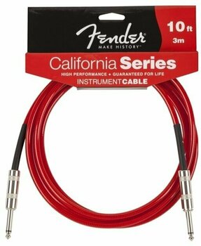 Cabo do instrumento Fender California Instrument Cable 3m Candy Apple Red - 1