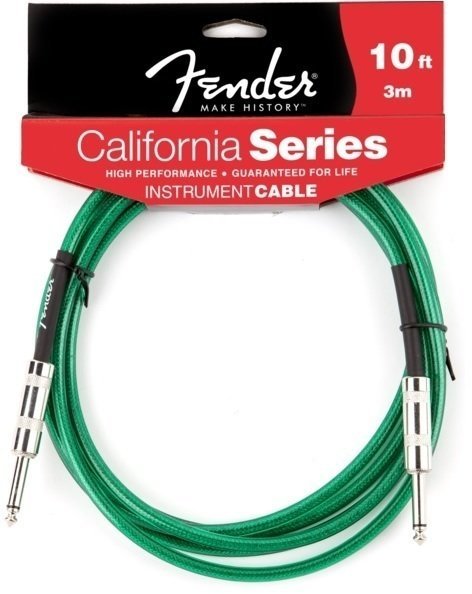 Instrument Cable Fender California Instrument Cable 3m Surf Green