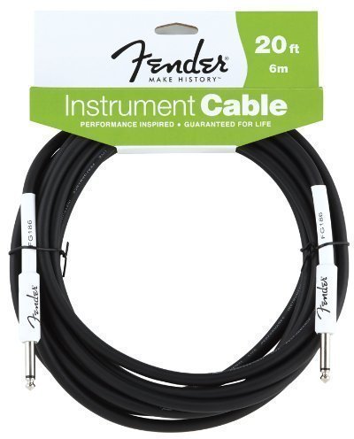 Câble pour instrument Fender Performance Series Noir 6 m Droit - Droit