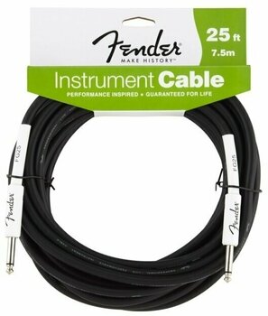 Инструментален кабел Fender Performance Series Черeн 7,5 m Директен - Директен - 1