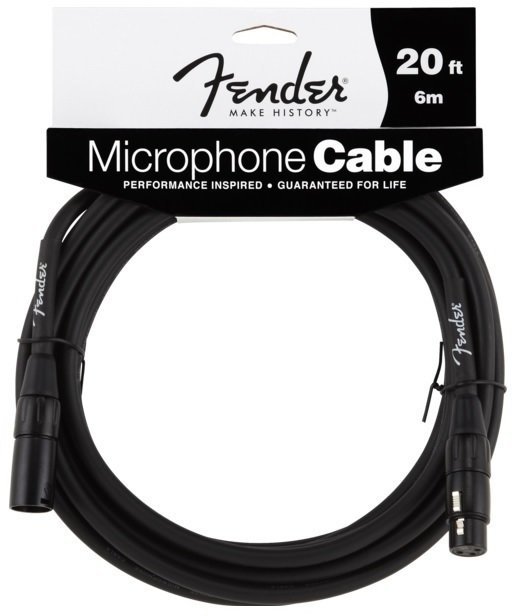Microphone Cable Fender Performance Series Black 6 m