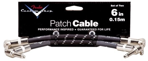 Verbindingskabel / patchkabel Fender Custom Shop Performance Patch Cable 15cm Black