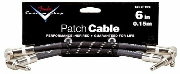 Câble de patch Fender Custom Shop Performance Patch Cable 15cm Black - 1