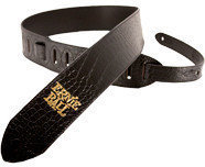 Leather guitar strap Ernie Ball 4073 Leather Black Croc Strap