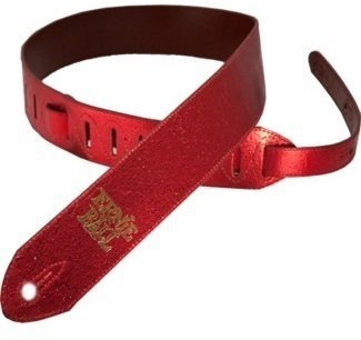 Leather guitar strap Ernie Ball 4065 Leather Red Foil Strap