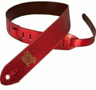 Gitaarband Ernie Ball 4065 Leather Red Foil Strap - 1