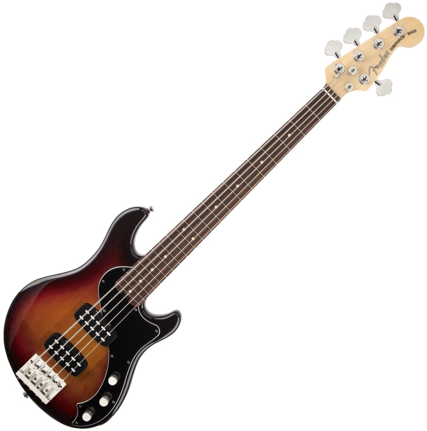 Basse 5 cordes Fender American Standard Dimension Bass V HH RW 3 color sunburst