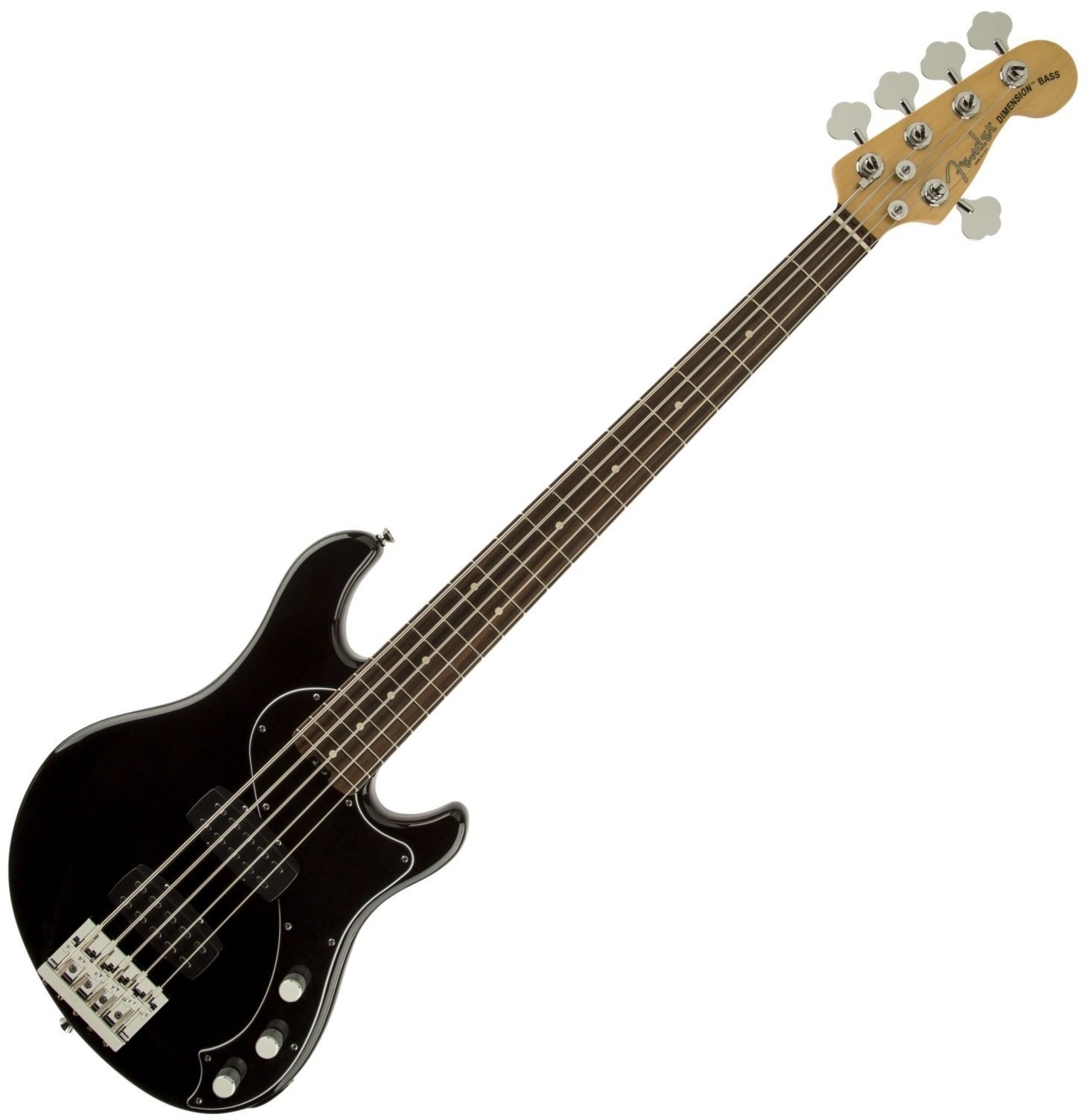 5-string Bassguitar Fender American Standard Dimension Bass V HH RW Black