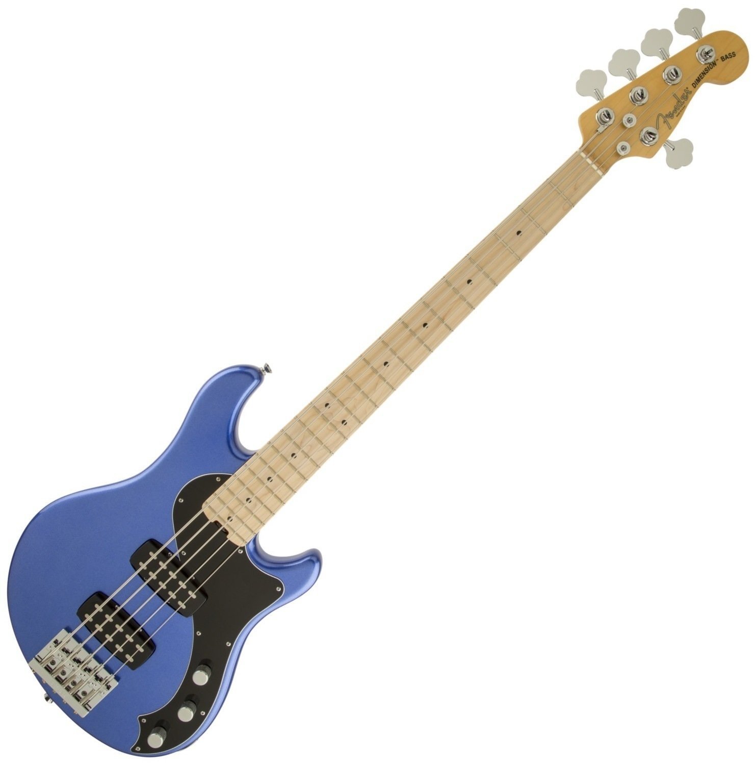 5-string Bassguitar Fender American Standard Dimension Bass V HH MN Ocean Blue Metallic