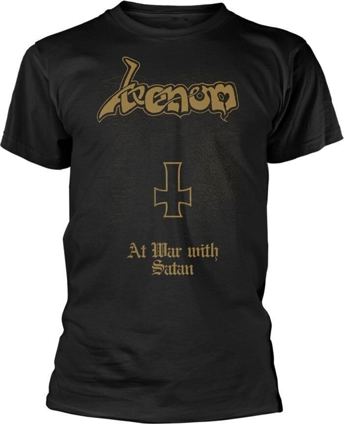 T-shirt Venom At War With Satan Black/Gold L T-shirt