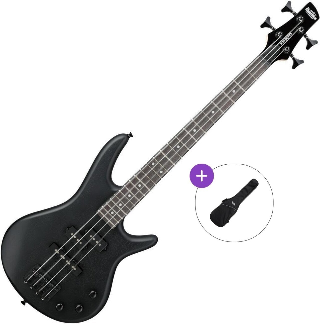 Elektrická basgitara Ibanez GSRM20B-WK Basic SET Weathered Black Elektrická basgitara