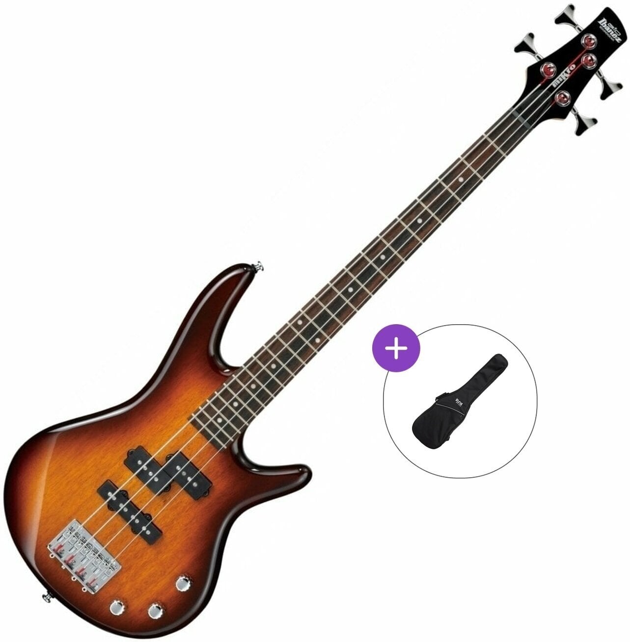 Električna bas kitara Ibanez GSRM20-BS Basic SET Brown Sunburst Električna bas kitara
